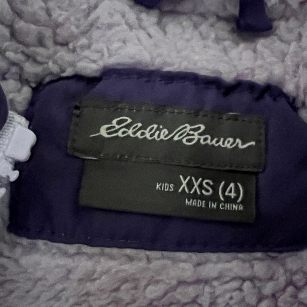 Eddie Bauer Two-Tone Purple Hooded Jacket - Picture 2 of 7